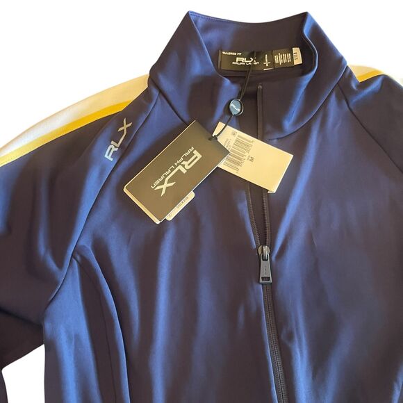 Ralph Lauren RLX Womens Navy Blue Golf Performance Zip Up Jacket Sz M Athleisure - Picture 5 of 15